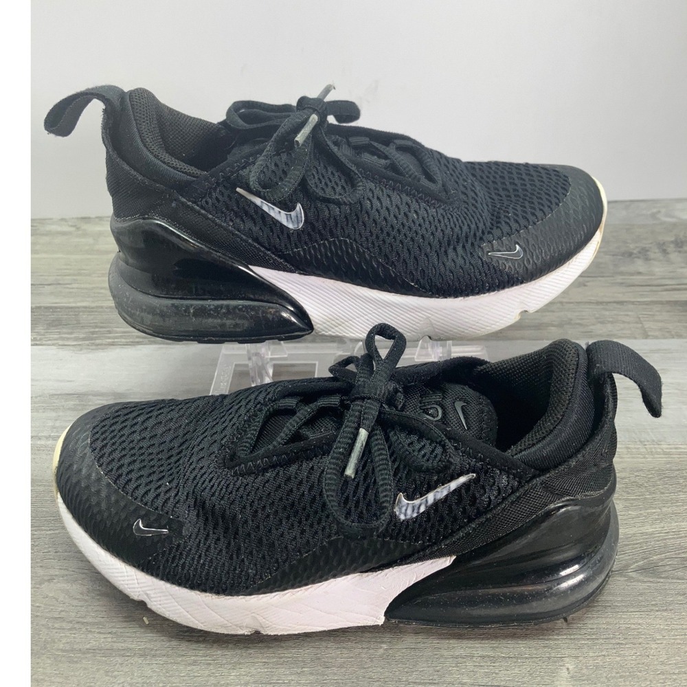 Nike Air Max 270 Kids Shoes Black White AO2372-001 Size 12C Sneakers